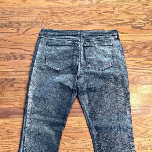 Monfrere Grant Skinny Grayson ATO Silver Metallic finish Pants. Size 38 - Picture 5 of 9